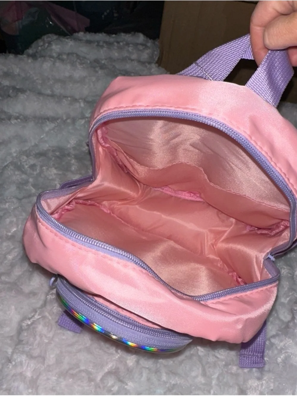 Sanrio My Melody Pink and Purple Kids Backpack with Clear Character Window